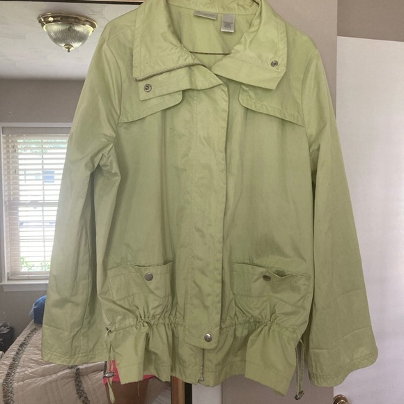 Chico's Jackets & Blazers - Women's Light lime green windbreaker